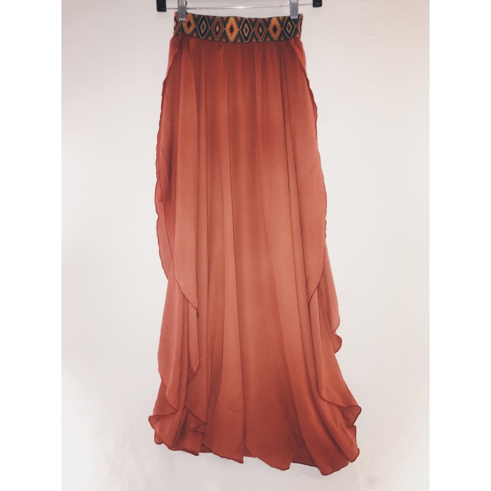 Orange Aztec Maxi Shirt